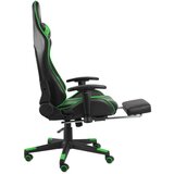vidaXL Okretna igraća stolica s osloncem za noge zelena PVC | shoptok.hr