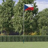  Češka zastava i jarbol 6,08 m aluminijska | shoptok.hr