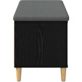  Klupa za hodnik s jastukom Crni Hrast 100 x 38 x 46 cm | shoptok.hr