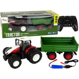 Tractor with Trailer 1:24 Red Green
