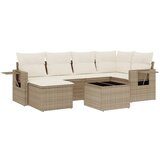 Maison Chic Seti vrtnega pohištva - Vrtna garnitura - Vrtni pohištvo set 7-delna z blazinami bež poli ratan, (21806047) | Shoptok.si