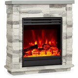 Klarstein Lienz, električni kamin, 1800 W, izgled kamena, daljinski upravljač, svjetlosivi | shoptok.hr