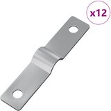  Udarna ploča 12 pcs Srebrno 50 x 10 x 1,2 mm Željezo | shoptok.hr