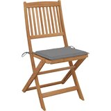 Maison Chic Zložljivi Vrtni Stoli - Stol za vrti 2 kosa z blazinami trden akacijev les JS2788, (21875762) | Shoptok.si