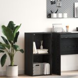 vidaXL Knjižna omara Črni hrast 40 x 30 x 77 cm Konstruiran les Cene
