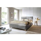 CARRYHOME OBLAZINJENA POSTELJA 180 cm x 200 cm , tekstil temno siva | Shoptok.si