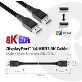 Club3d DisplayPort priključni kabel DisplayPort vtič\, DisplayPort vtič 5.00 m črna CAC-1061 #####8K UHD DisplayPort kabel, (20420983) | Shoptok.si