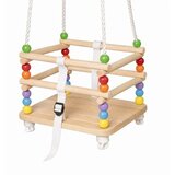 Kinder Home Dečija drvena ljuljaška sa kaišem i bočnim stranama – do 70 kg, 30×30 cm JXS-3025 Cene