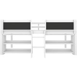 Lumor Otroška postelja 90x200 cm iz masivnega lesa - Več polic - Bela, (22155918) | Shoptok.si