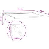  Povlačivi tende Svijetlo siva i bijela. 400 × 300 cm | shoptok.hr