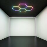  Hexagon LED tube 4 heads RGB 12V 410mm 19pcs u