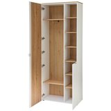 XORA garderobna omara bela, hrast artisan | Shoptok.si
