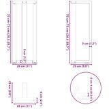  Noge za konzolni stol T-oblika 2 kom antracit 25x28x(72-73) cm čelik | shoptok.hr