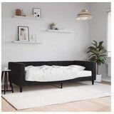 vidaXL Dnevni krevet s madracem crni 90 x 190 cm baršunasti | shoptok.hr