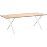  Noge za blagovaonski stol u obliku slova X, 2 kom, bijele, 90 x (72-73) cm, čelik | shoptok.hr