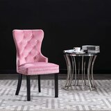  Jedilni stoli 2 kosa roza žamet | Shoptok.si