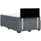  Krevet box spring s madracem tamnosivi 120 x 190 cm baršun | shoptok.hr