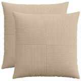  Presvlaka za jastuk 2 pcs ALMELO Sivosmeđa 60 x 60 cm Kord - Sivosmeđa 60 x 60 cm 2 | shoptok.hr