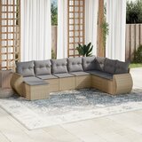 vidaXL 8-dijelni set vrtnih sofa od poliratana s jastucima bež | shoptok.hr