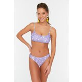 Trendyol Lilac Daisy Patterned Bikini Bottoms | ePonuda.com