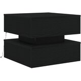  Klub stolić s LED svjetlima crni hrast 50x50x40 cm | Eponuda.com