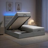  od pjene s madracem i LED-om Svjetlosiva 160 x 200 cm | shoptok.hr
