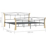  Posteljni okvir črn kovinski 200x200 cm, (20646932) | Shoptok.si