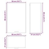 vidaXL viseći ormarić zidne riga sonoma hrast i bijela 50 x 31 x 80 cm | shoptok.hr