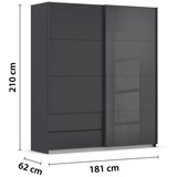 Premium Living Omara Z Drsnimi Vrati Elara, Temno Siva | Shoptok.si