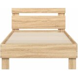  Okvir za krevet s uzglavljem boja hrasta 75x190 cm drveni | shoptok.hr