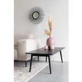 White Label Črna mizica z mizno ploščo v hrastovem dekorju 60x120 cm Fabio – | Shoptok.si