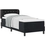 vidaXL Box Spring Postelja z Vzmetnico Črna 80x200 cm Velvet, (22081111) | Shoptok.si