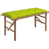  Sklopiva vrtna klupa s jastukom 118 cm od bambusa | shoptok.hr