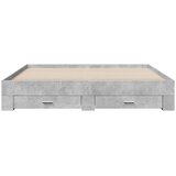  Okvir kreveta s ladicama siva boja betona 200x200 cm drveni | Eponuda.com
