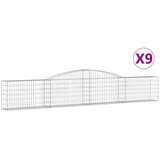  Lučne gabionske košare 9 kom 400x30x60/80 cm pocinčano željezo | shoptok.hr