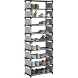  Stalak za cipele 10 slojeva sivi 54x28x158 cm netkana tkanina | shoptok.hr