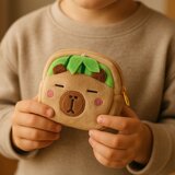  Plush Wallet with Keychain Capybara Watermelon Green 9.5 x 8 cm | Shoptok.si