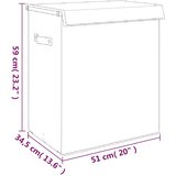  Sklopiva košara za rublje siva 51x34,5x59,5 cm umjetno platno | shoptok.hr