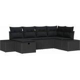  Sjedeća garnitura za vrt 6 kom. Crna poliratan 264 x 154 x 85 cm | shoptok.hr