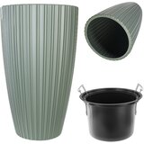 KADAX cvetlični lonec 30 cm z vložkom, plastični cvetlični lonec, zelen, (5000345974) | Shoptok.si