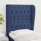  Uzglavlje s ušima plavo 83 x 23 x 118/128 cm od tkanine Cijene