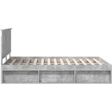  Konstrukcija postelje z vzglavjem Betonsko siva 135 x 190 cm, (5000103343) | Shoptok.si