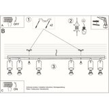  Sollux SL.0454 - Stropna spot svetiljka RING 6xGU10/10W/230V | Eponuda.com