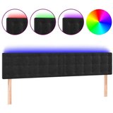 Posteljno vzglavje črno 200x5x78/88 cm žamet, (20794141) | Shoptok.si