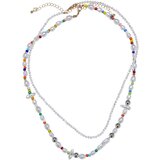 Urban Classics Accessoires Various Pearl Layering Necklace 2-Pack multicolor Cene