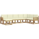  Set vanjskih sofa s jastukom 8 pcs Bijela i krem | Eponuda.com