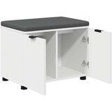  Klupa za hodnik s jastukom s pohranom Bijelo 60 x 38 x 46 cm | shoptok.hr