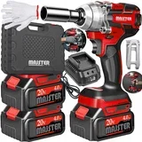 Set baterija od 20V. udarna odvijač bez četkica 750Nm 1/2" 2x4Ah Li-ion LED