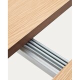 Kave Home Okrogla raztegljiva jedilna miza z mizno ploščo v hrastovem dekorju v naravni barvi ø 90 cm Montuiri – | Shoptok.si