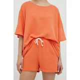 American Vintage Kratke hlače ženski, oranžna barva